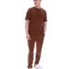 Cappuccino-farbenes Pepe-T-Shirt mit Flock-Logo