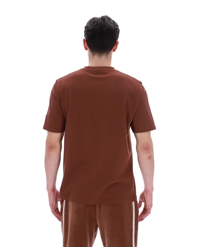 Cappuccino-farbenes Pepe-T-Shirt mit Flock-Logo