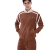 Cappuccino Gabriele Trainingsjacke mit Kontrasteinsätzen