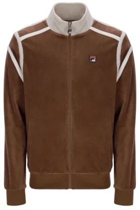 Cappuccino Gabriele Trainingsjacke mit Kontrasteinsätzen