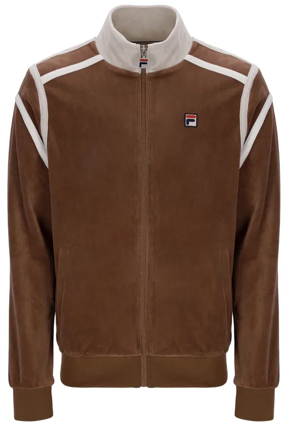 Cappuccino Gabriele Trainingsjacke mit Kontrasteinsätzen