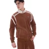 Cappuccino Gabriele Trainingsjacke mit Kontrasteinsätzen
