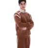 Cappuccino Gabriele Trainingsjacke mit Kontrasteinsätzen