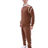Cappuccino Gabriele Trainingsjacke mit Kontrasteinsätzen