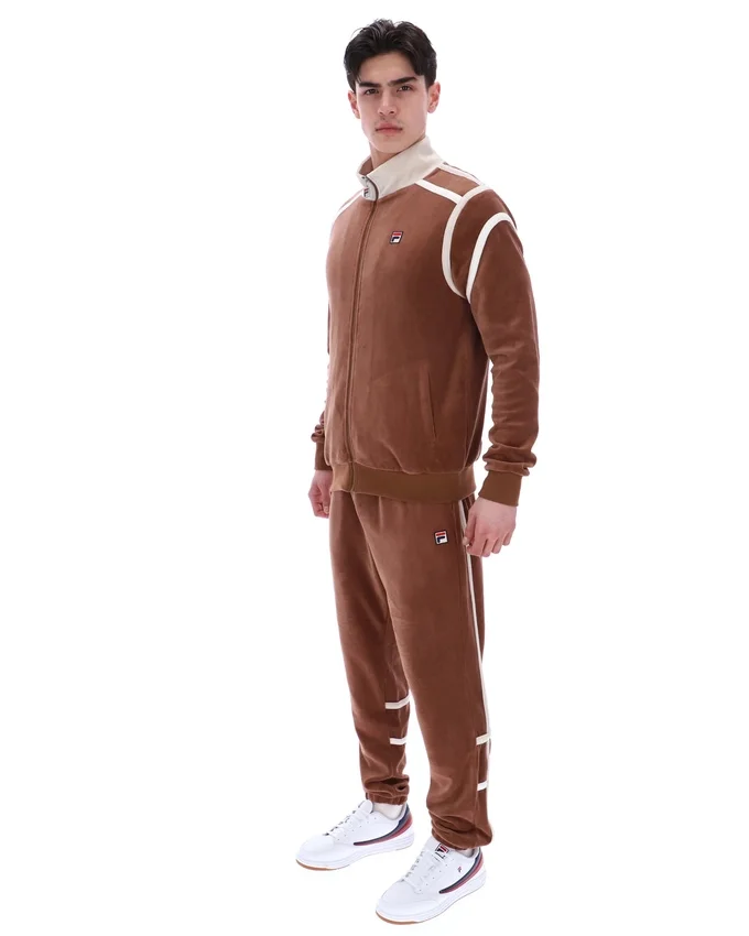 Cappuccino Gabriele Trainingsjacke mit Kontrasteinsätzen