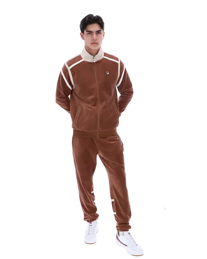 Cappuccino Gabriele Trainingsjacke mit Kontrasteinsätzen