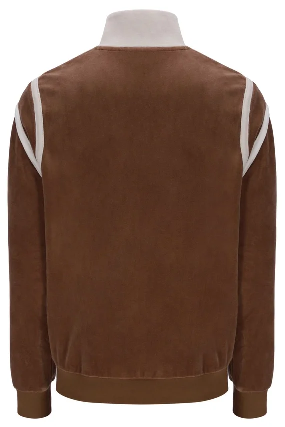 Cappuccino Gabriele Trainingsjacke mit Kontrasteinsätzen