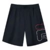 Casual-Sportshorts aus Strick mit Alphabet-Logo, Blau