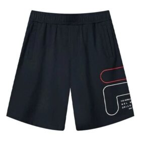 Casual-Sportshorts aus Strick mit Alphabet-Logo, Blau