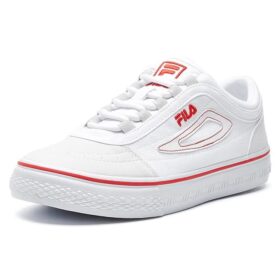 Classic Boarder Skateboard-Stoffschuhe Weiß/Rot