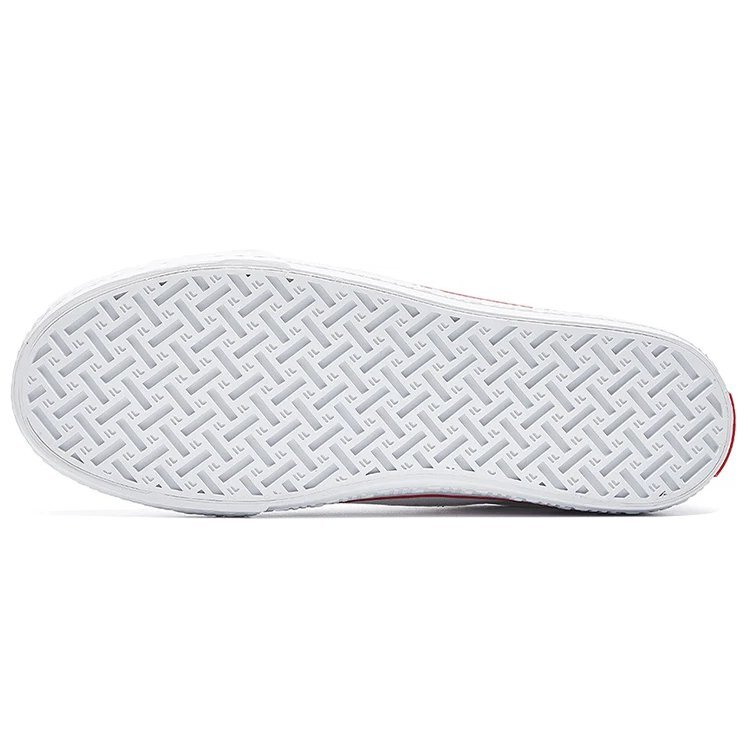 Classic Boarder Skateboard-Stoffschuhe Weiß/Rot