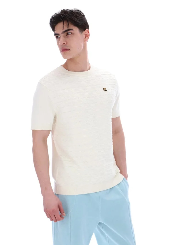 Coconut Milk Don – T-Shirt aus strukturiertem Strick