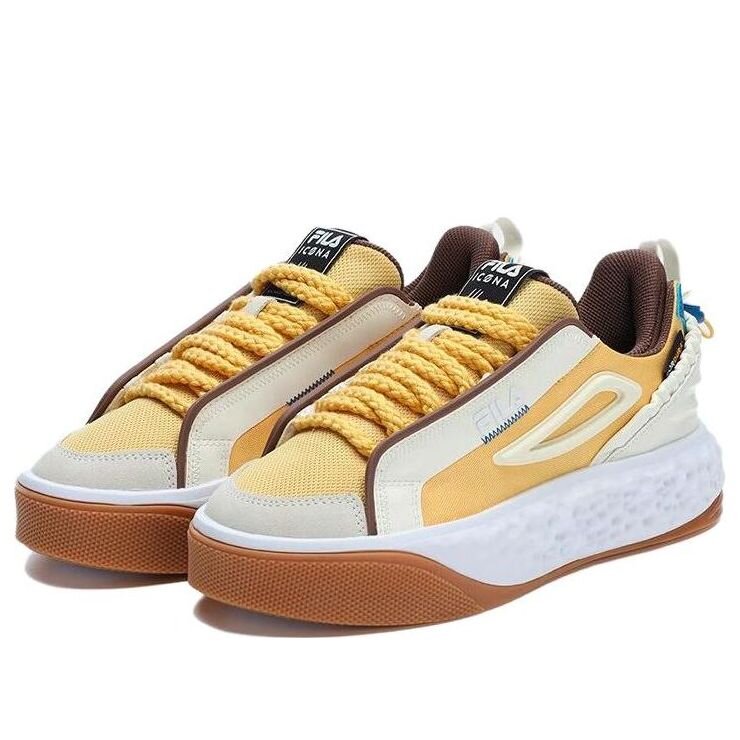 Court Deluxe Low „Weiß Braun Gelb“