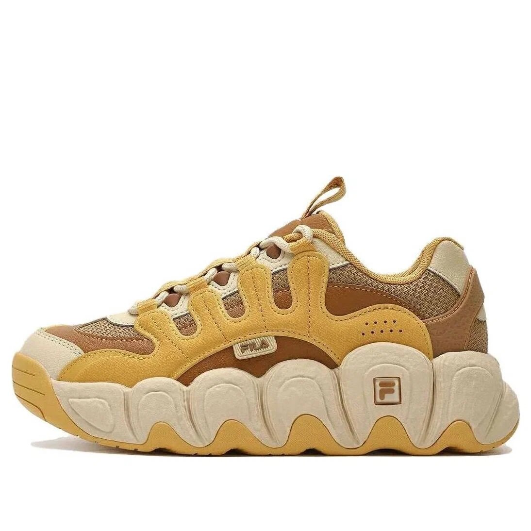 CROISSANT Chunky Sneakers „Gelb Braun“