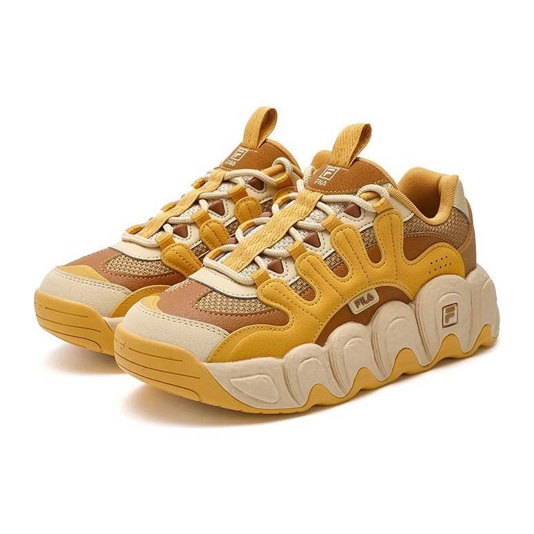 CROISSANT Chunky Sneakers „Gelb Braun“