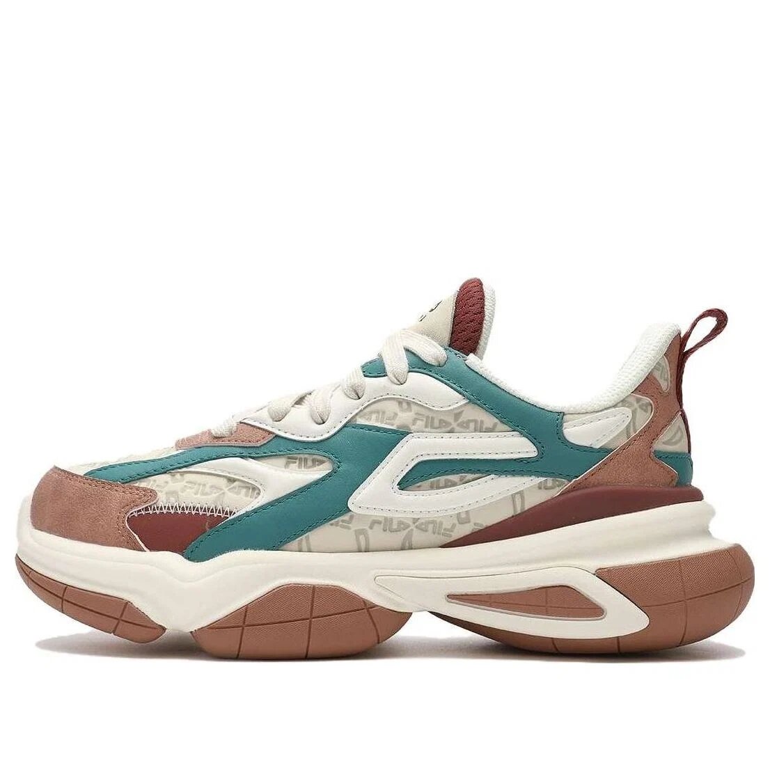 Daddy Shoes „Weiß Braun Grün“