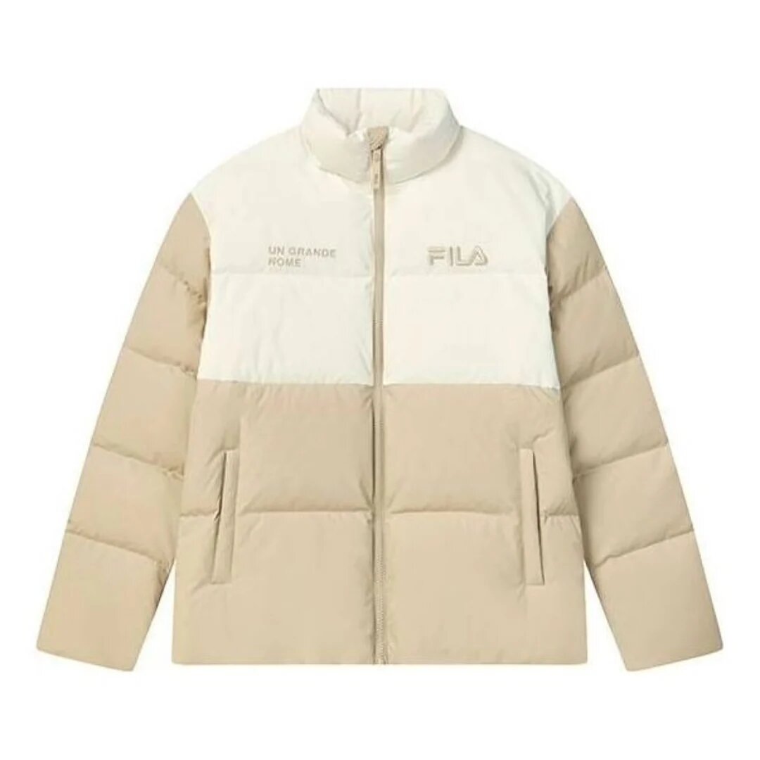 Daunenjacke „Beige Weiß“