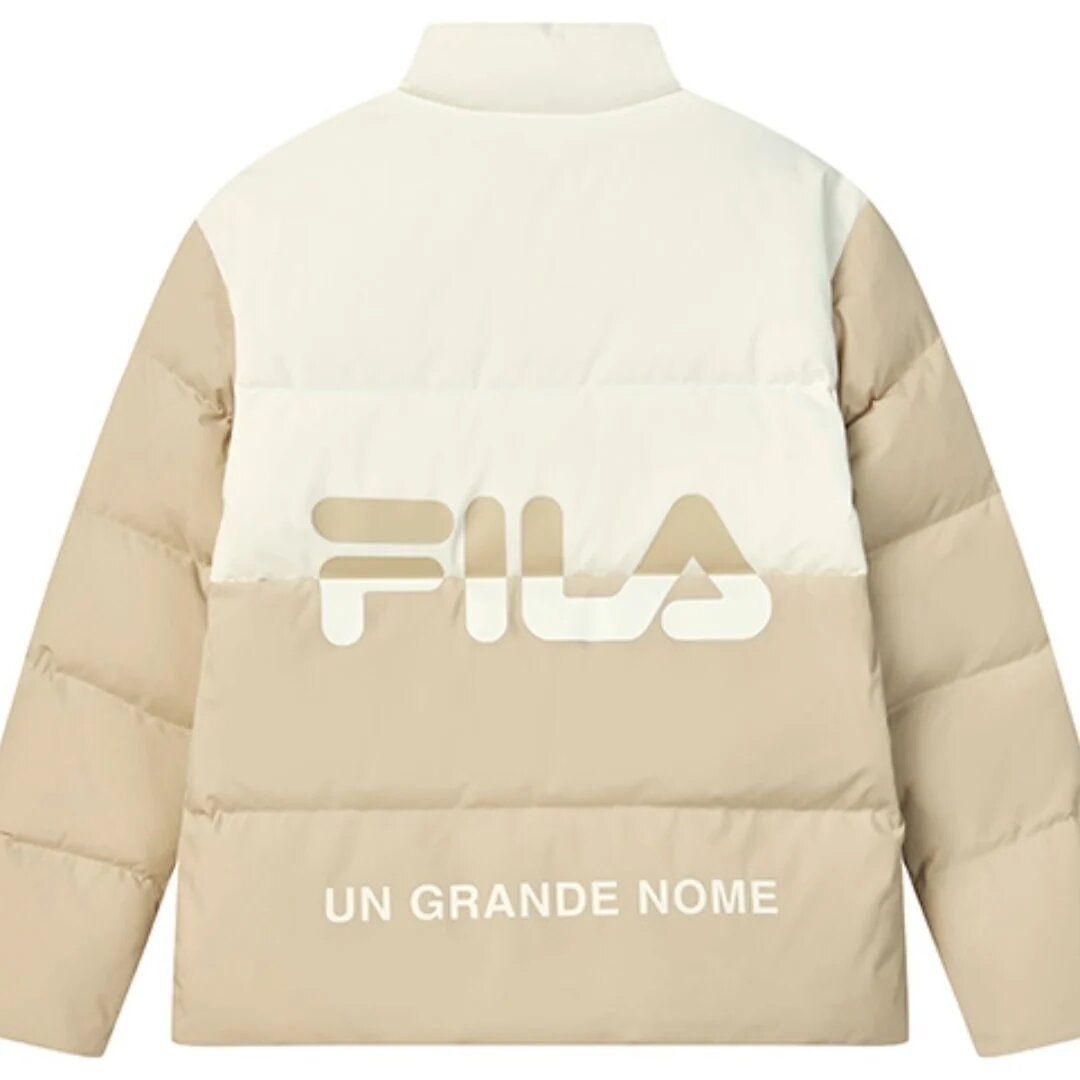 Daunenjacke „Beige Weiß“