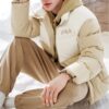 Daunenjacke „Beige Weiß“