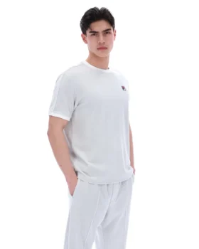 Dawn Blue Basilio Velours-T-Shirt