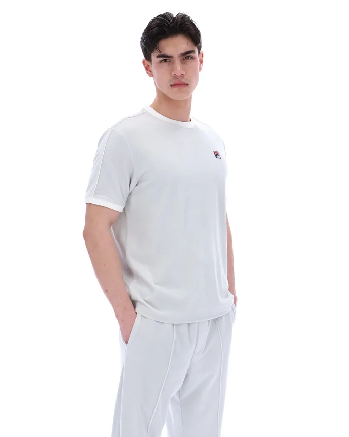 Dawn Blue Basilio Velours-T-Shirt