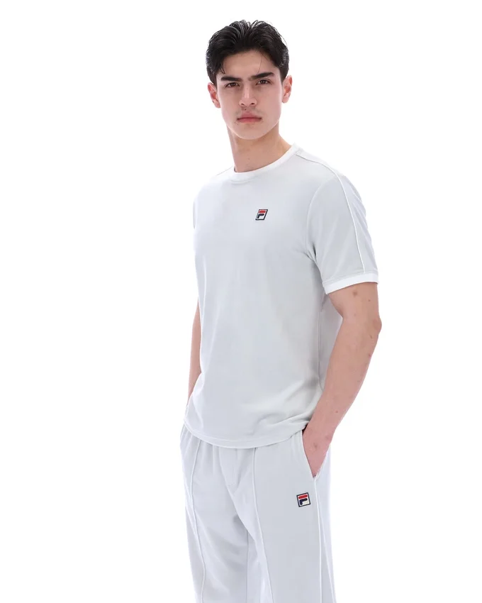 Dawn Blue Basilio Velours-T-Shirt