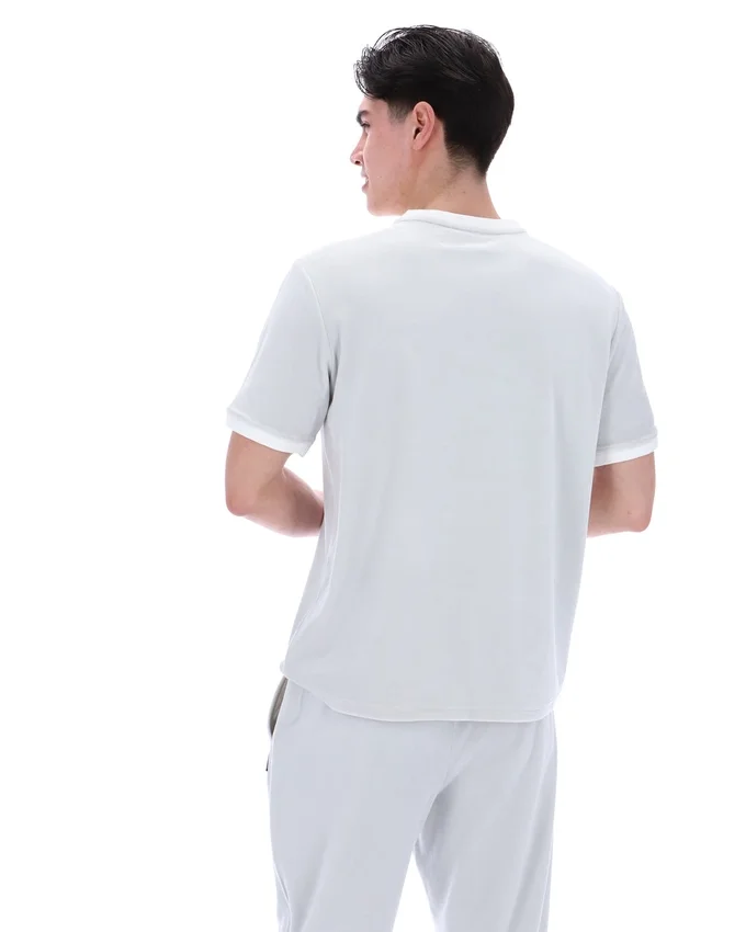 Dawn Blue Basilio Velours-T-Shirt
