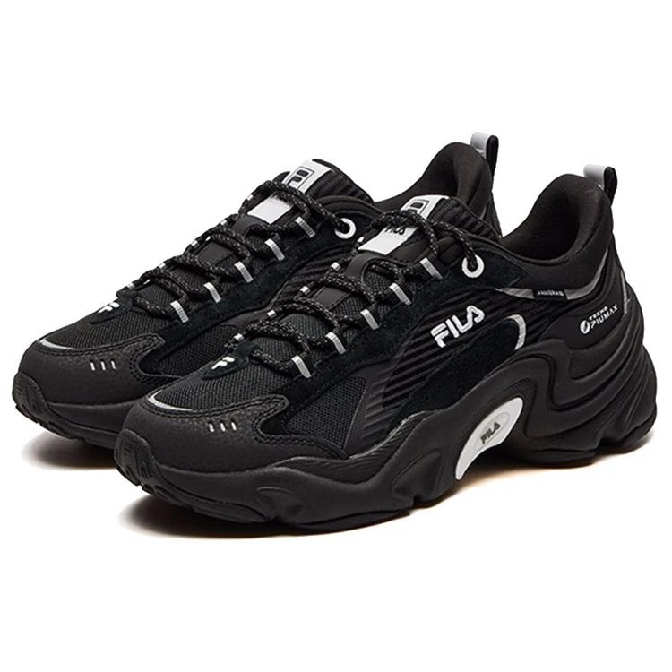 Dämpfende, tragbare Plateau-Schuhe im Clunky-Stil, schwarz