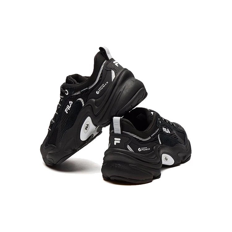 Dämpfende, tragbare Plateau-Schuhe im Clunky-Stil, schwarz