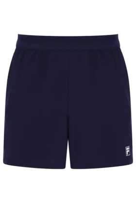 Dunkelblaue 5"-Tennishorts für Herren mit Innenhose