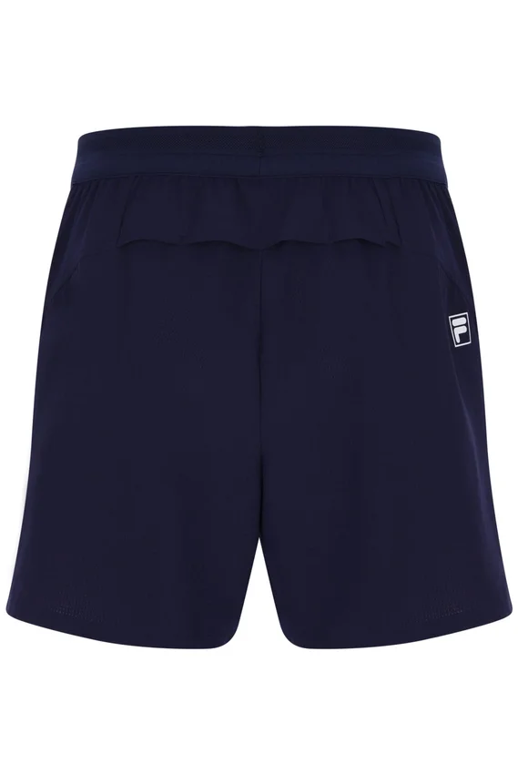 Dunkelblaue 5"-Tennishorts für Herren mit Innenhose