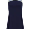 Dunkelblaues Jersey-Kleid für Damen mit integrierten Shorts