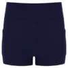 Dunkelblaues Jersey-Kleid für Damen mit integrierten Shorts