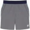 Dunkelgraue 5"-Tennishorts für Herren mit Innenhose