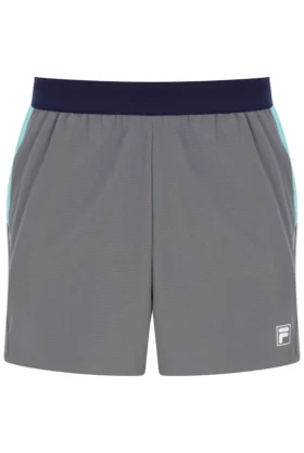 Dunkelgraue 5"-Tennishorts für Herren mit Innenhose