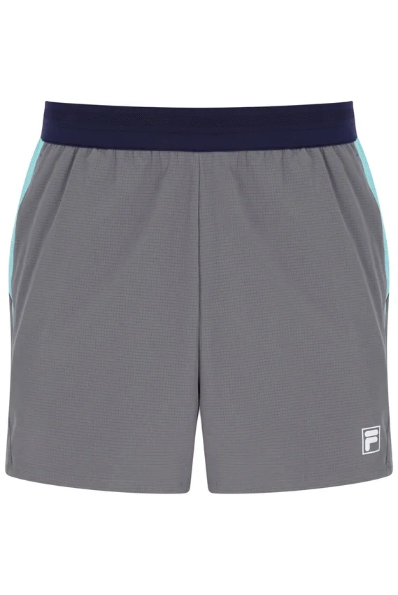 Dunkelgraue 5"-Tennishorts für Herren mit Innenhose