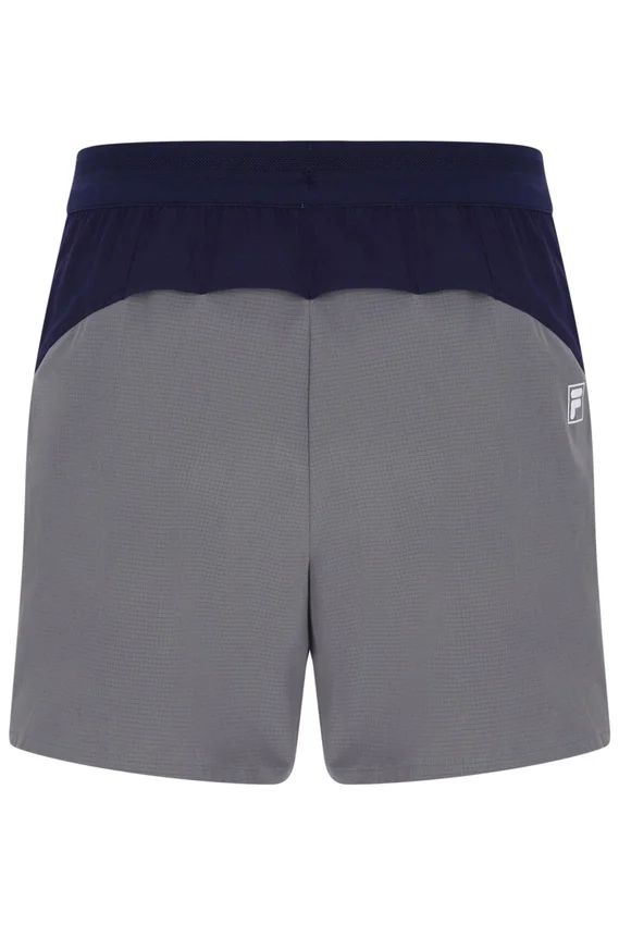 Dunkelgraue 5"-Tennishorts für Herren mit Innenhose