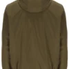 Dunkelolivfarbene Ian-Jacke mit durchgehendem Reißverschluss