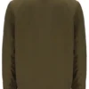 Dunkelolivfarbenes Kasa-Overshirt mit durchgehendem Reißverschluss