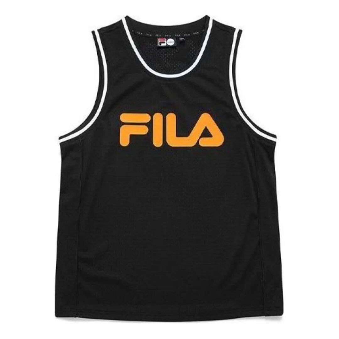 Einfarbiges, ärmelloses T-Shirt „Schwarz-Gelb“