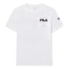 Einfarbiges T-Shirt mit Buchstabenprint „Weiß“