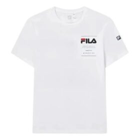 Einfarbiges T-Shirt mit Buchstabenprint „Weiß“