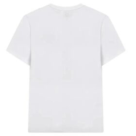 Einfarbiges T-Shirt mit Buchstabenprint „Weiß“