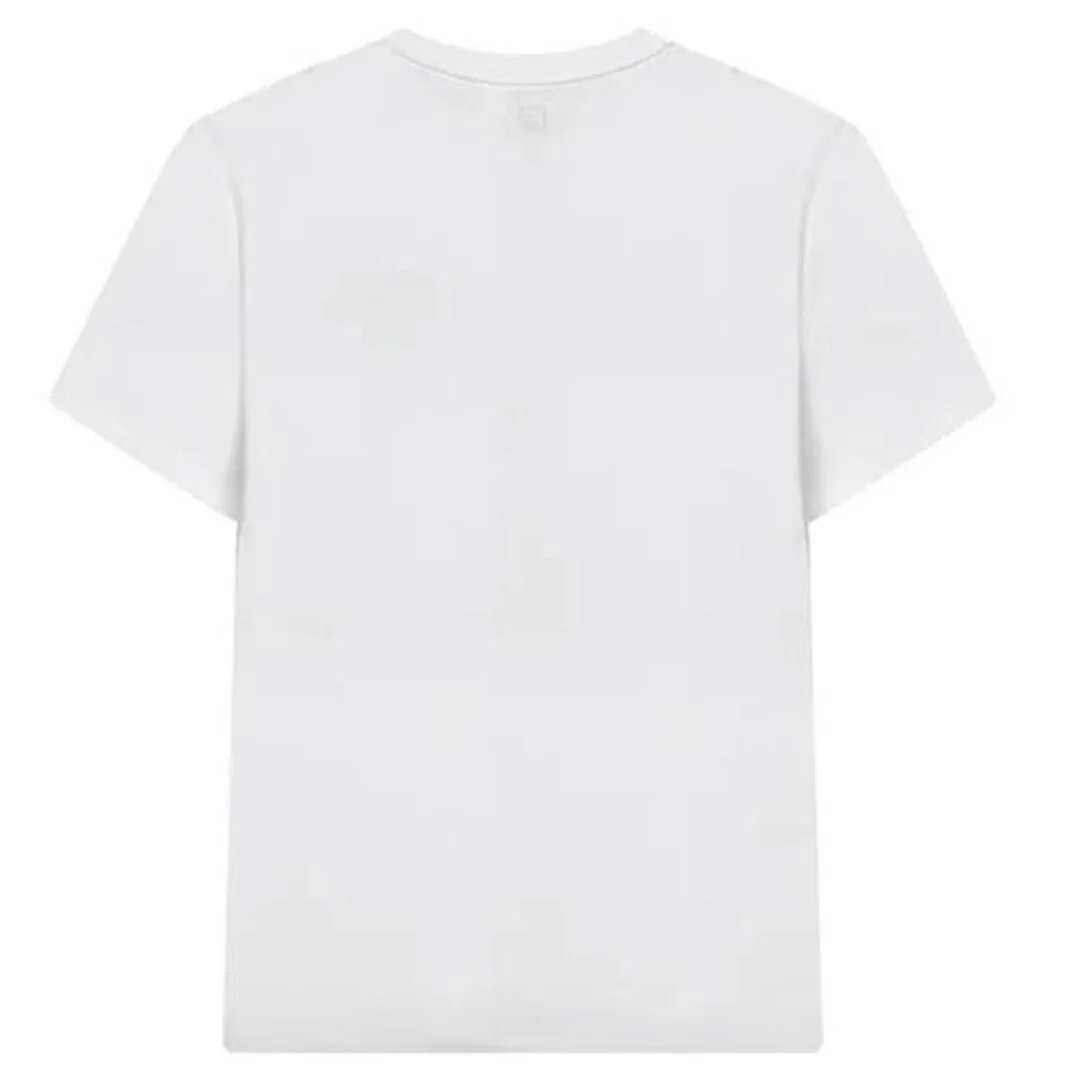 Einfarbiges T-Shirt mit Buchstabenprint „Weiß“