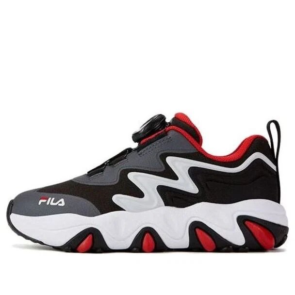 Essential Casual Sneakers „Grau Schwarz Rot“