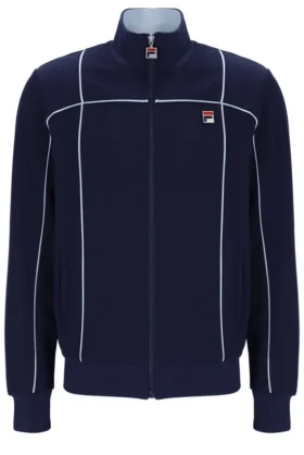 Fila Armando Trainingsjacke mit kontrastierenden Paspeln in Marineblau