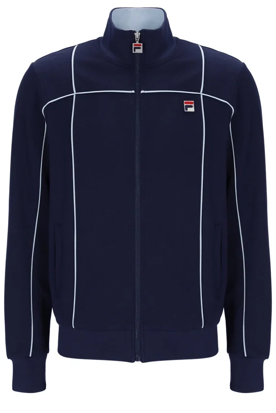 Fila Armando Trainingsjacke mit kontrastierenden Paspeln in Marineblau