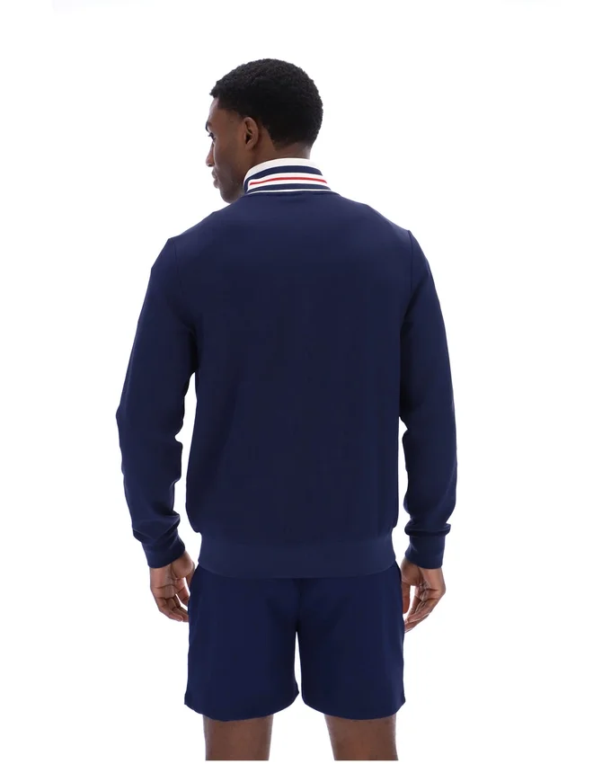 Fila Federico Trainingsjacke in Marineblau mit Paspel am Kragen