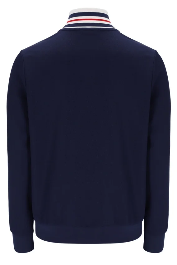 Fila Federico Trainingsjacke in Marineblau mit Paspel am Kragen