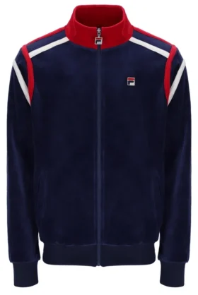 Fila Gabriele Trainingsjacke mit Kontrasteinsätzen in Marineblau
